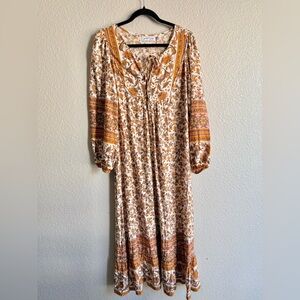 Petal and Pup Bohemian Floral midi Dress size 6